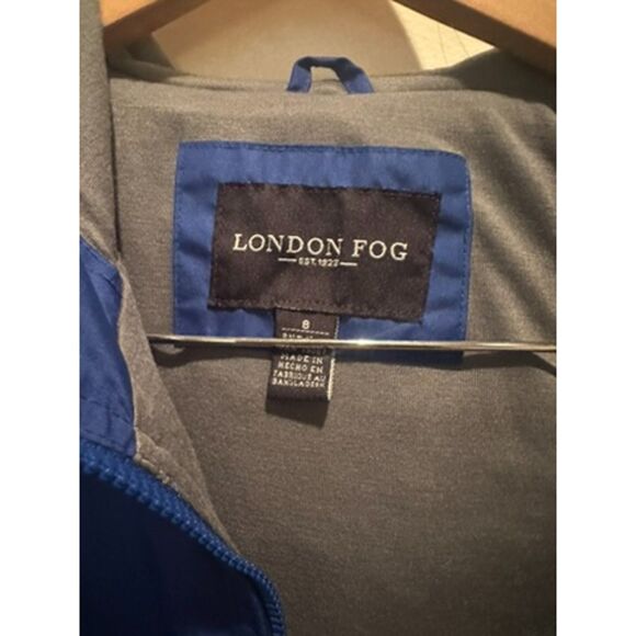 NWOT London Fog Boys Blue Windbreaker Style Hooded Jacket Size 8 - Picture 9 of 10